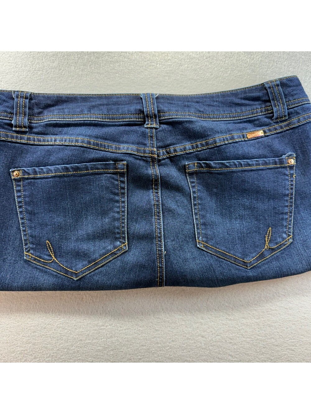 INC Denim Blue Jeans Womens size 14 Curvy Fit Straight Leg Dark Stretch